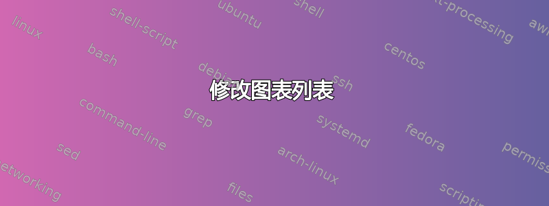 修改图表列表