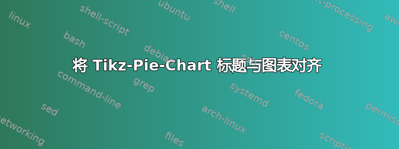 将 Tikz-Pie-Chart 标题与图表对齐