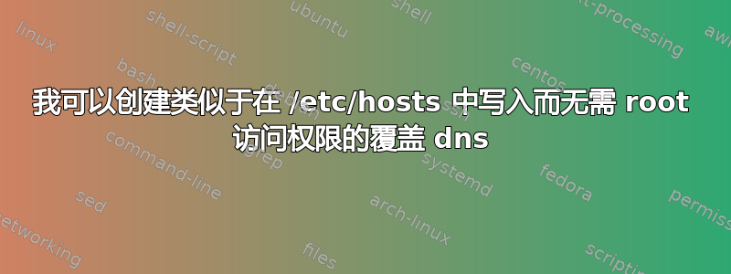 我可以创建类似于在 /etc/hosts 中写入而无需 root 访问权限的覆盖 dns