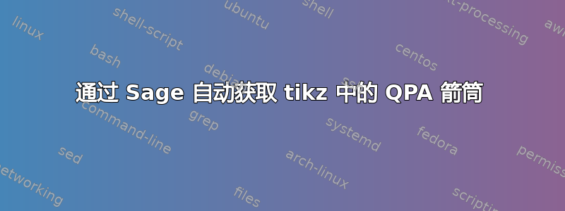 通过 Sage 自动获取 tikz 中的 QPA 箭筒