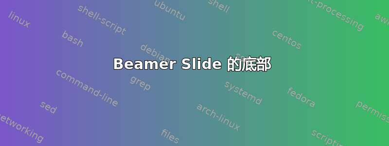 Beamer Slide 的底部