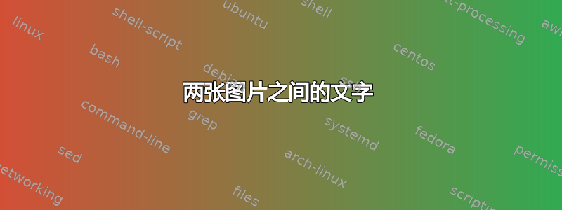 两张图片之间的文字