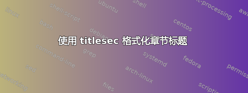 使用 titlesec 格式化章节标题