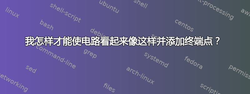 我怎样才能使电路看起来像这样并添加终端点？