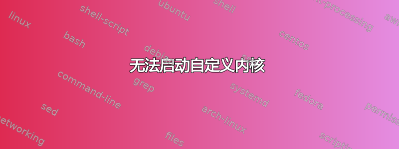 无法启动自定义内核