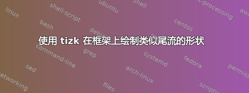 使用 tizk 在框架上绘制类似尾流的形状 