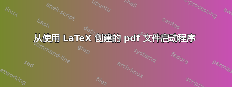 从使用 LaTeX 创建的 pdf 文件启动程序