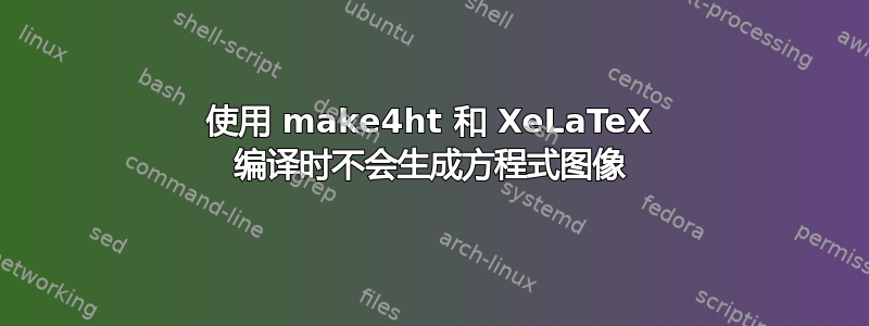 使用 make4ht 和 XeLaTeX 编译时不会生成方程式图像