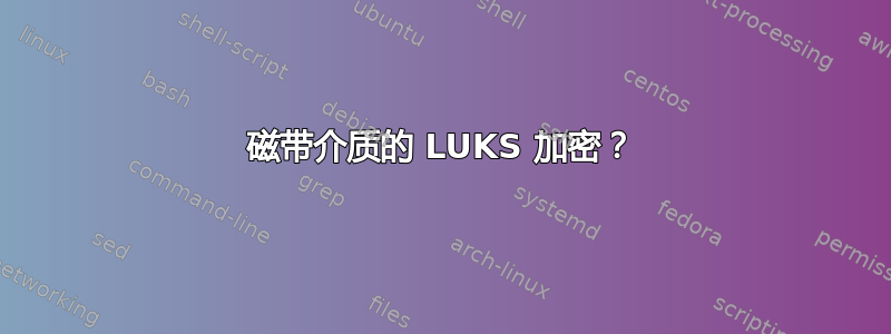 磁带介质的 LUKS 加密？