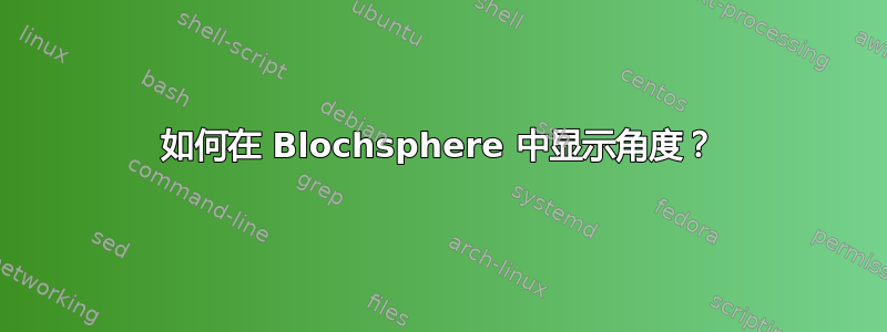 如何在 Blochsphere 中显示角度？