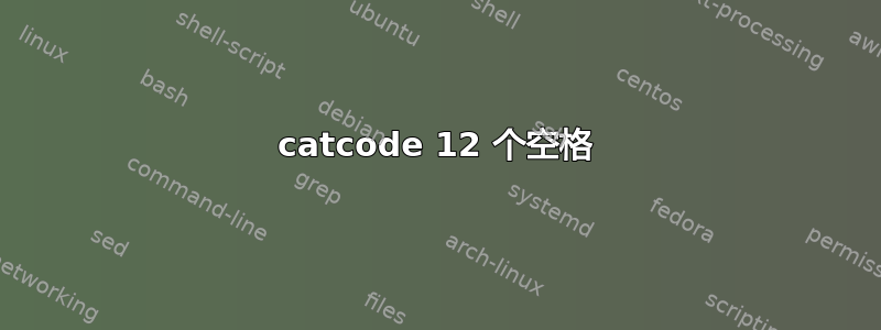 catcode 12 个空格