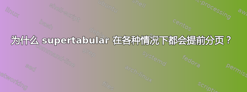 为什么 supertabular 在各种情况下都会提前分页？