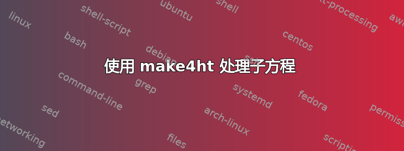 使用 make4ht 处理子方程