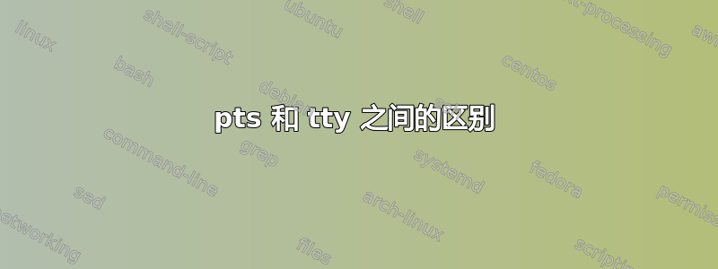 pts 和 tty 之间的区别