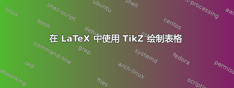 在 LaTeX 中使用 TikZ 绘制表格