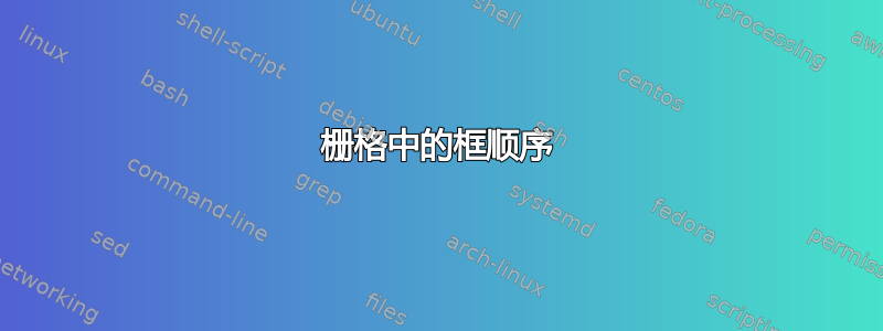 栅格中的框顺序