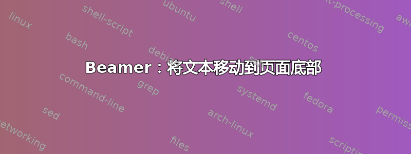 Beamer：将文本移动到页面底部