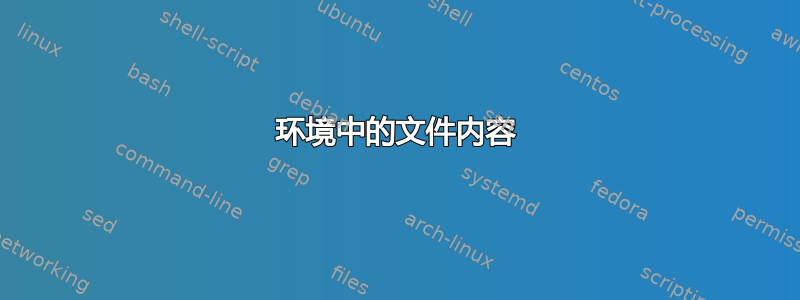 环境中的文件内容