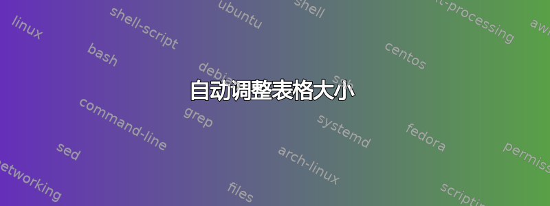 自动调整表格大小