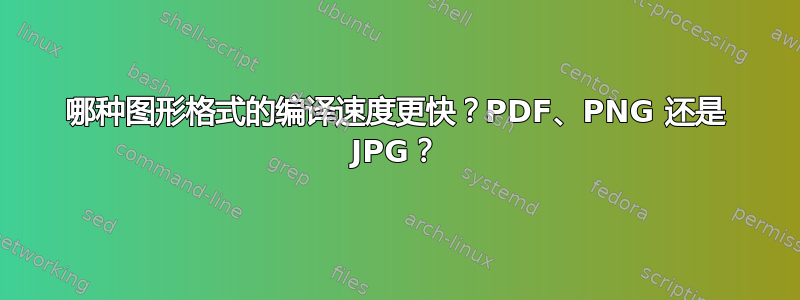 哪种图形格式的编译速度更快？PDF、PNG 还是 JPG？