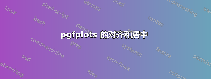 pgfplots 的对齐和居中