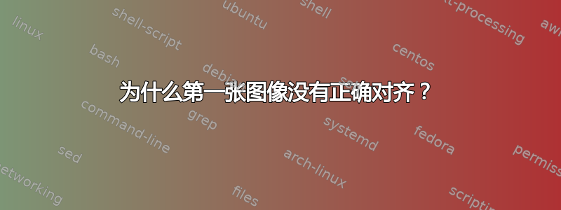 为什么第一张图像没有正确对齐？