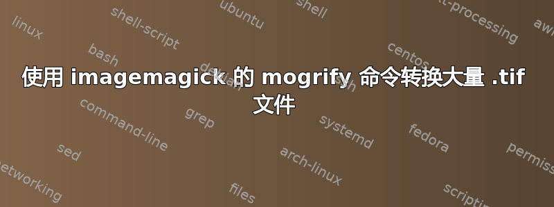 使用 imagemagick 的 mogrify 命令转换大量 .tif 文件