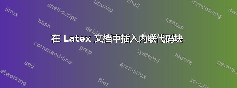 在 Latex 文档中插入内联代码块