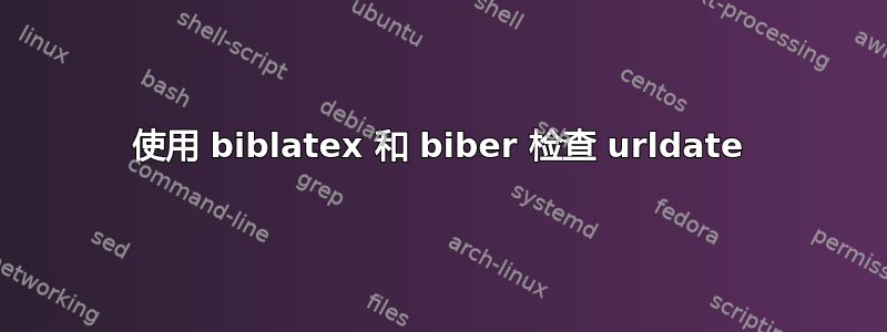 使用 biblatex 和 biber 检查 urldate