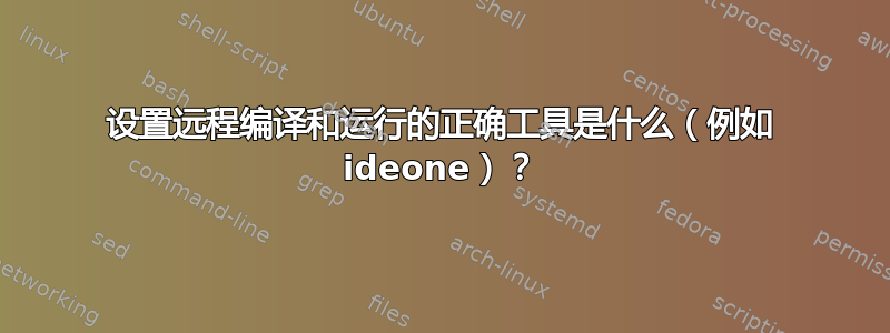 设置远程编译和运行的正确工具是什么（例如 ideone）？