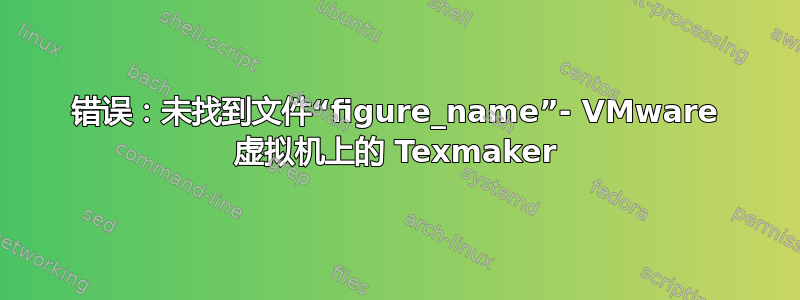 错误：未找到文件“figure_name”- VMware 虚拟机上的 Texmaker