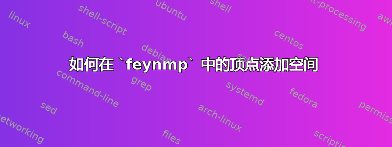 如何在 `feynmp` 中的顶点添加空间