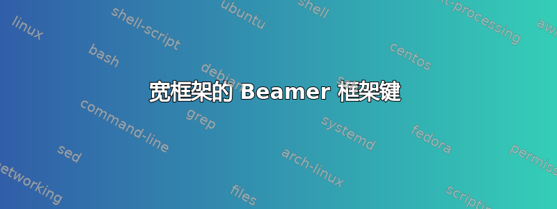 宽框架的 Beamer 框架键