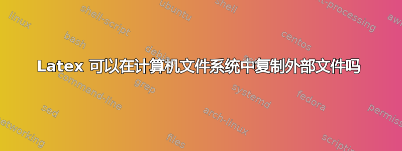 Latex 可以在计算机文件系统中复制外部文件吗