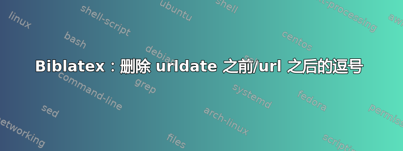 Biblatex：删除 urldate 之前/url 之后的逗号