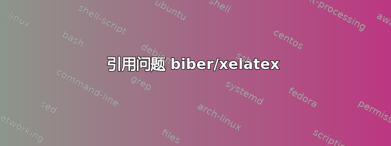 引用问题 biber/xelatex