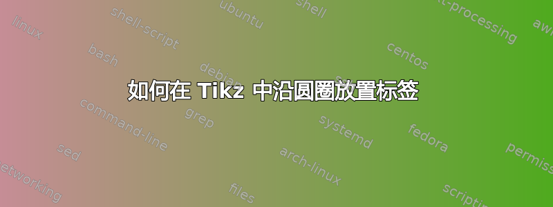 如何在 Tikz 中沿圆圈放置标签