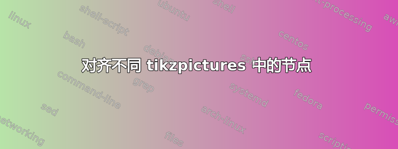 对齐不同 tikzpictures 中的节点