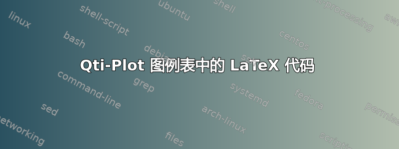 Qti-Plot 图例表中的 LaTeX 代码