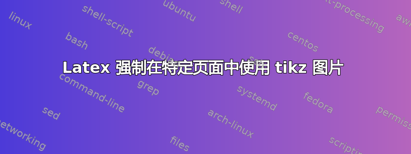 Latex 强制在特定页面中使用 tikz 图片