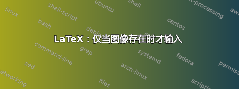 LaTeX：仅当图像存在时才输入