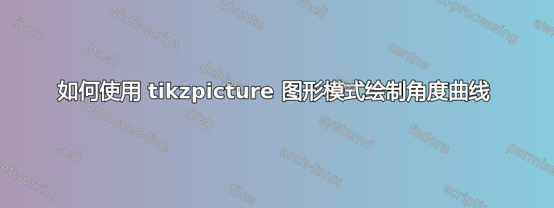 如何使用 tikzpicture 图形模式绘制角度曲线