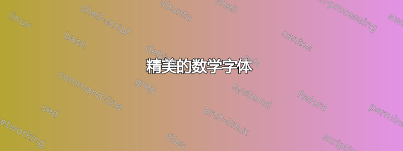 精美的数学字体