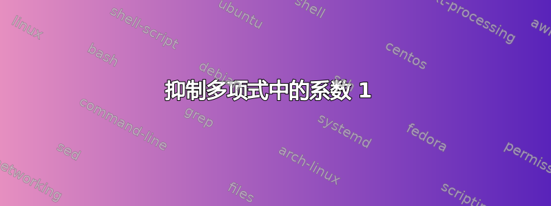 抑制多项式中的系数 1 