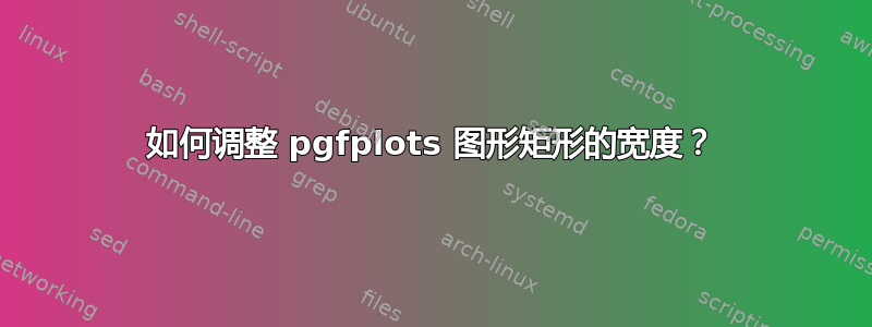 如何调整 pgfplots 图形矩形的宽度？