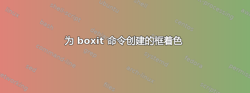 为 boxit 命令创建的框着色