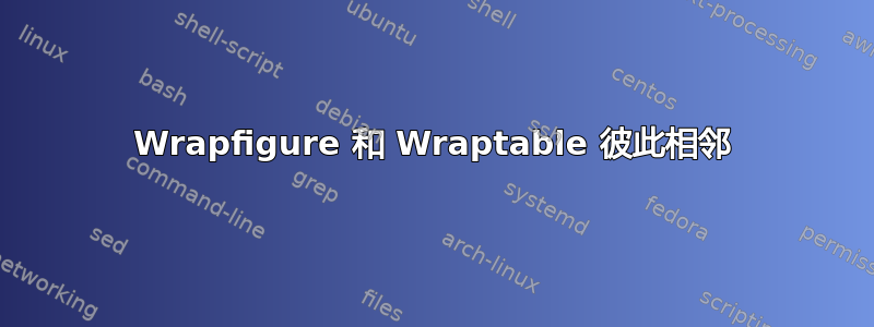 Wrapfigure 和 Wraptable 彼此相邻