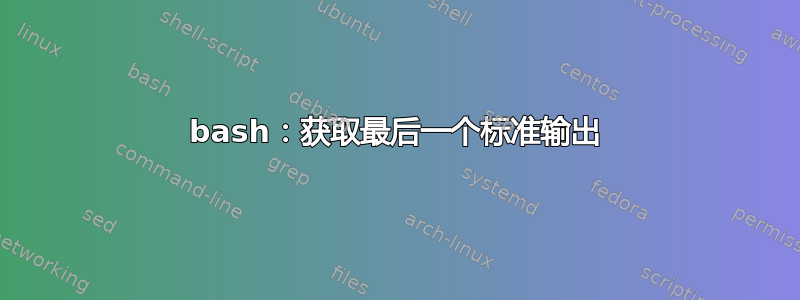 bash：获取最后一个标准输出