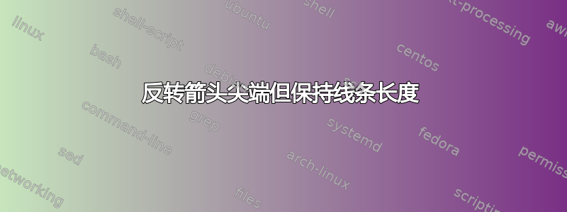 反转箭头尖端但保持线条长度