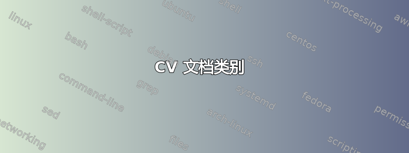 CV 文档类别 